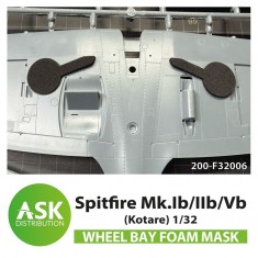 1/32 Spitfire Mk.Ib/IIb/Vb Wheel Bay Flexible Foam Mask for Kotare Kit