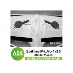 1/35 Spitfire Mk.Vb Wheel Bays Foam Flexibel Express-fit Mask for Border Model