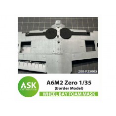 1/35 A6M2 Zero Wheel Bays Foam Flexibel Express-fit Mask for Border Model