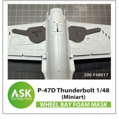 1/48 P-47 Thunderbolt FOAM Flexibel Wheel Bay Mask for MiniArt kits