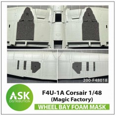 1/48 F4U-1A Corsair FOAM Flexibel Wheel Bay Mask for Magic Factory kits