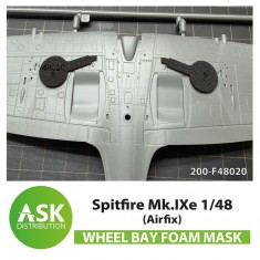 1/48 Spitfire Mk.IXe Wheel Bay Flexible Foam Mask for Airfix Kit
