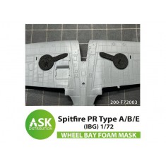 1/72 Spitfire PR Type A/B/E Wheel Bay Foam Flexibel Mask for IBG kit
