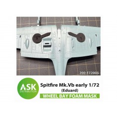 1/72 Spitfire Mk.VB Wheel Bay Foam Flexibel Mask for Eduard kits