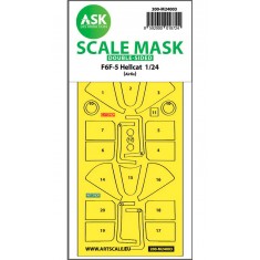 1/24 Grumman F6F-5 Hellcat Double-sided Express Masks for Airfix kits