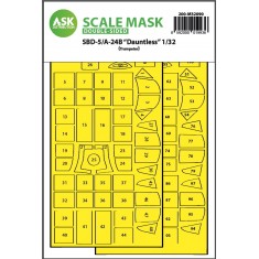 1/32 SBD-5/A-24B Dauntless Double-Sided Express Fit Mask for Trumpeter