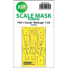 1/32 F4U-1 Corsair Birdcage One-sided Express Fit Mask for Tamiya kits