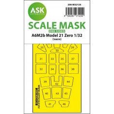 1/32 A6M2B Model 21 Zero One-Sided Express Fit Mask for Tamiya kit