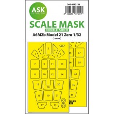 1/32 A6M2B Model 21 Zero Double-Sided Express Fit Mask for Tamiya kit
