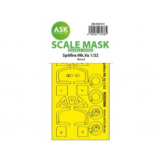 1/32 Spitfire Mk.Va Double-sided Express-fit and Self-adhesive Mask for Kotare kit