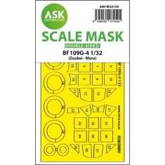 1/32 Bf 109G-4 Double-Sided Express Fit and Self-adhesive Mask for Zoukei Mura SWS