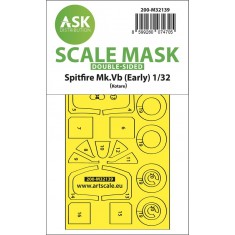 1/32 Spitfire Mk.Vb Double-Sided Express Fit and Self Adhesive Mask for Kotare kit