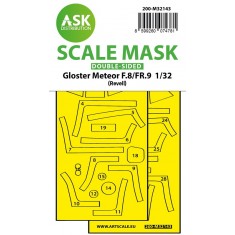 1/32 Gloster Meteor F.8/FR.9 Double-Sided Express Fit Mask for Revell Kit