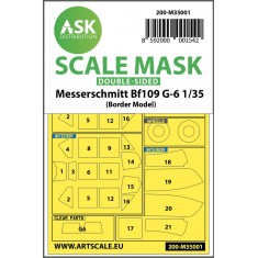 1/35 Messerschmitt Bf 109G-6 Double-sided Paint Masking for Border Model