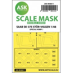 1/48 SAAB SK-37E Stor-Viggen Double-sided Paint Masking for Special Hobby