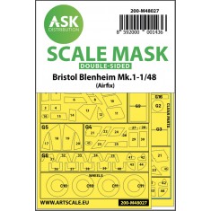 1/48 Bristol Blenheim Mk.I Double-sided Paint Masking for Airfix