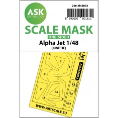 1/48 Alpha Jet One-sided Paint Masking for Kinetic kits