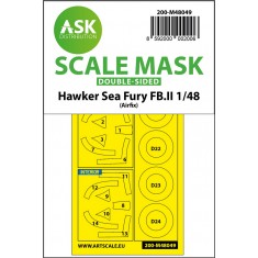 1/48 Hawker Sea Fury FB.11 Double-sided Paint Masking for Airfix kits