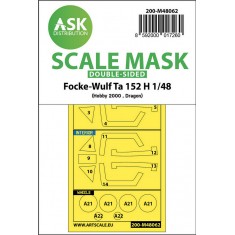 1/48 Focke-Wulf Ta 152 H Double-sided Paint Masking for Hobby2000, Dragon