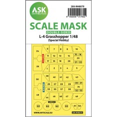 1/48 L-4 Grasshopper Double-sided self-adhesive Masking for Special Hobby kits