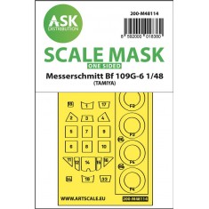 1/48 Messerschmitt Bf 109G-6 One-sided Masking for Tamiya kits
