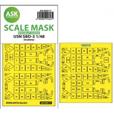 1/48 USN SBD-3 Double-sided Express Masking for Academy kits
