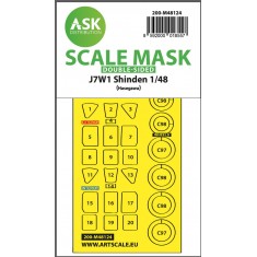 1/48 J7W1 Shinden Double-sided Express Self-adhesive Pre-cutted Masking for Hasegawa