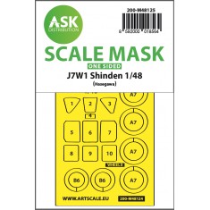 1/48 J7W1 Shinden One-sided Express Self-adhesive Pre-cutted Masking for Hasegawa