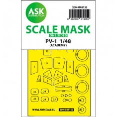 1/48 Lockheed PV-1 Ventura One-sided Express Fit Mask for Academy kits