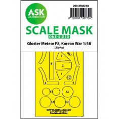 1/48 Korean War Gloster Meteor F.8 One-sided Mask for Airfix kits