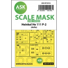 1/72 Heinkel He 111P-2 One-sided Paint Masking for Airfix