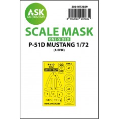 1/72 P-51D Mustang One-sided Paint Masking for Airfix