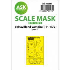 1/72 deHavilland Vampire T.11 One-sided Paint Masking for Airfix
