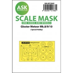 1/72 Gloster Meteor Mk.8/9/10 One-sided Painting Masking for Special Hobby kits