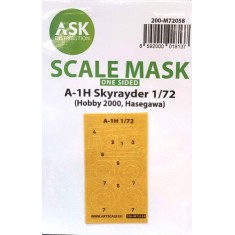 1/72 A-1H Skyrayder One-sided Painting Express Masking for Hobby2000 / Hasegawa kits