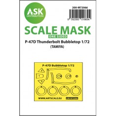 1/72 P-47D Thunderbolt Bubbletop One-sided Masking for Tamiya kits