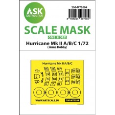 1/72 Hawker Hurricane Mk.II A/B/C One-sided Express Fit Mask for Arma Hobby kits