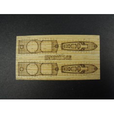 1/350 German Z-26 Destroyer (2 in1) Wooden Deck set for Dragon 1064 kit
