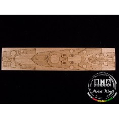 1/700 French Battleship Jean Bart 1955 Wooden Deck for Trumpeter kit #05752