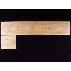 1/400 Jean Bart Wooden Deck for Heller kit #81077