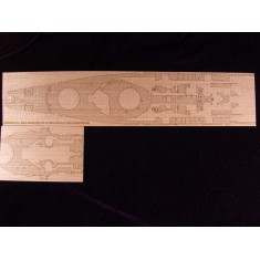 1/400 US Navy Battleship BB-62 New Jersey Wooden Deck for Hapdong BB-62