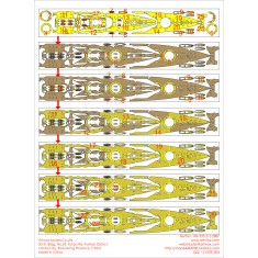1/700 IJN Battleship Nagato (Leyte Gulf) Deck Masking Sheet for Fujimi kit #431314