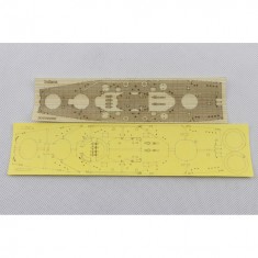 1/700 USS Indiana BB-58 1944 Wooden Deck and Masks For VEE Hobby 57006