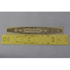 1/1200 USS New Jersey BB-62 1945 Wooden Deck and Masking for Revell 05183