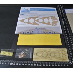 Q Ship HOOD Wooden Deck w/Masking Sheet & PE for Meng Model #WB005