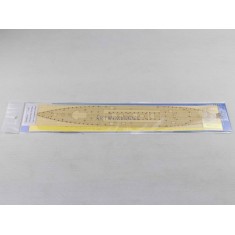 1/150 Zhong Shan Gunship Wooden Deck, Masking, Planking Masking PE for Trumpeter #03503