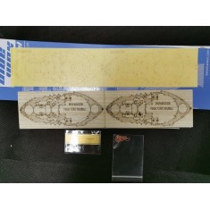 Non CM Mutsu Wooden Deck, Masking, Planking Masking PE for Fujimi kit #422527