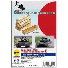 1/35 JGSDF Tank Gun 120mm Wooden Ammo Box set C