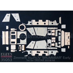 1/35 Zimmerit for Stu.Pz.IV "BRUMMBAR" Early Production for Tristar kit #35038