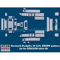 1/35 PzKpfw IV G/H Zimmerit set for Dragon Smart Kit #6594 kits